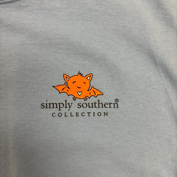 Simply Southern Light Blue Tee with Witch Theme - Picture 3 of 4